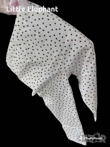 Клинче за 12-18 мес мом бяло на mini черни сърца,колекция"Hearts",Англия/ново