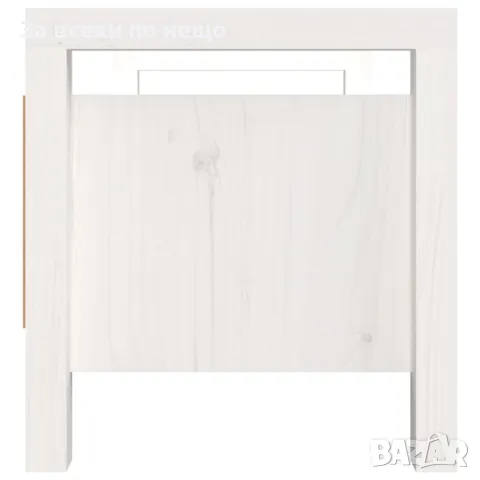 Пейка за антре, бяла, 80x40x43 см, борово дърво масив Код P90, снимка 4 - Шкафове - 49331092