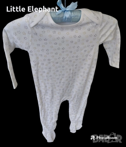 Цяла пижамка ромпър за момченце на 9-12 мес момченце звезди кафяво и сиво,колекция"Stars,Англия/нова