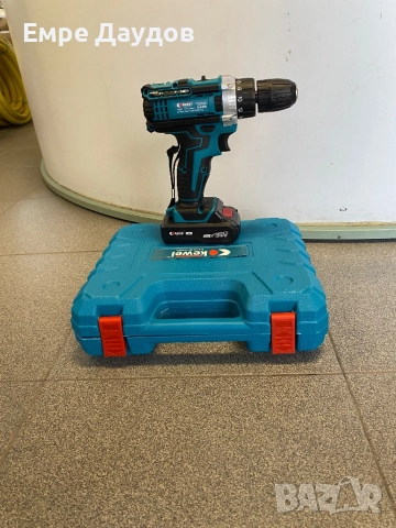 Акумулаторен винтоверт KEWEI 36V Li-Ion – 2 батерии, зарядно, куфар + накрайници