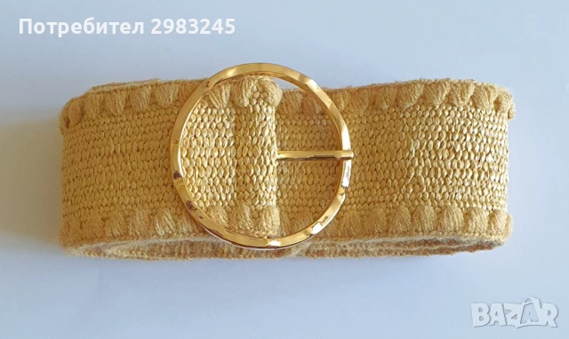 Дамски плетен бежов колан, снимка 2 - Колани - 50454119