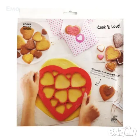 Силиконова форма за сладки и бисквити - сърца, снежинки или животинки, снимка 8 - Други - 48732837
