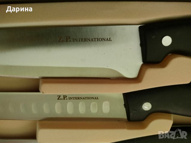 Луксозен комплект ножове на марката Z.P.International , снимка 4 - Прибори за хранене, готвене и сервиране - 39111177