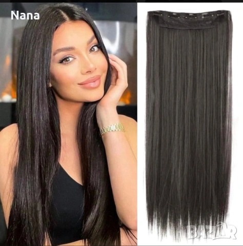 Черни треси екстеншън 21€, снимка 5 - Аксесоари за коса - 53711980