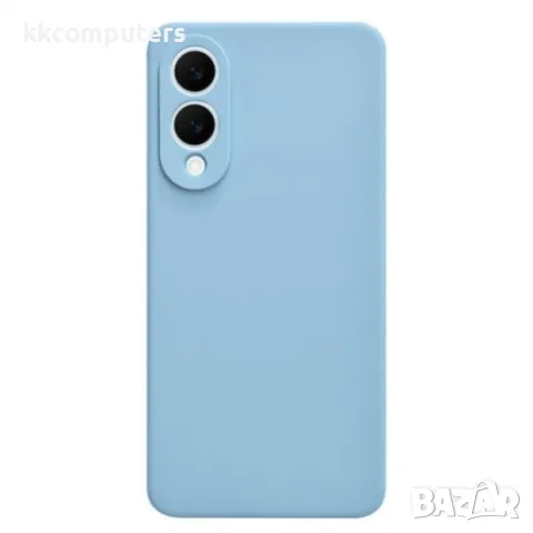 Силиконов кейс bSmart Silicone Soft Cover, За Samsung Galaxy S25 Edge, Светлосин