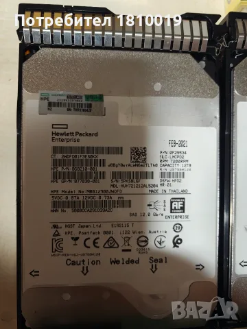 12 бр. HPE 12TB SAS 12G 7.2K 3.5" с кадита – HGST Ultrastar He12