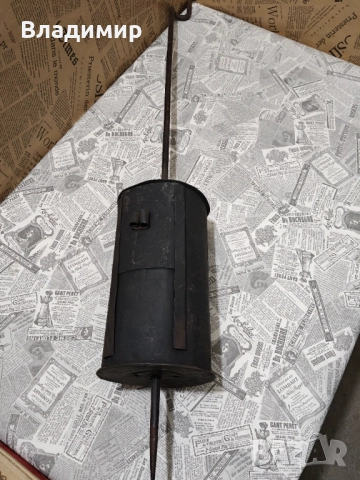 Стар уред за изпичане на  пуканки на огън,или кафе  , снимка 3 - Други ценни предмети - 52706493