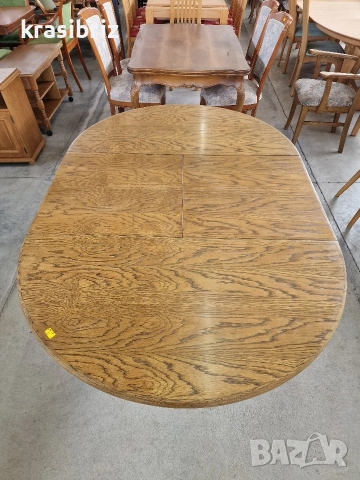 Масивна Трапезна Разтегателна Маса-внос от Германия!, снимка 3 - Маси - 53535231