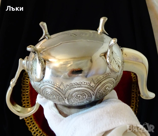 Чайник,кана Hadj Bennani metal-argente,Мароко. , снимка 10 - Антикварни и старинни предмети - 51446778