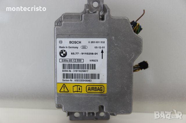 Централа airbag BMW E90 E91 Serie 3 / 65.77-9110258.01 / 6577911025801 / 0 285 001 532 / 0285001532