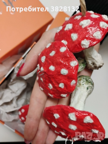 играчки за елха ръчна изработка - гъбки, снимка 4 - Кукли - 51924229