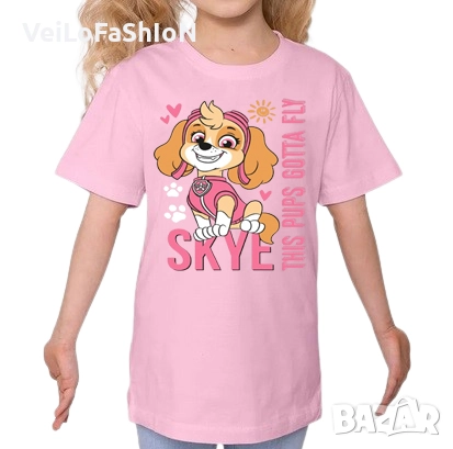 Нова детска тениска със Скай от Пес Патрул (Skye - Paw Patrol), снимка 5 - Детски тениски и потници - 52163147