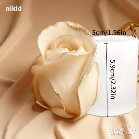 голяма 3D роза лале в цилиндър силиконова форма молд украса фондан тесто свещ гипс сапун гипс свещ, снимка 2 - Форми - 17722350