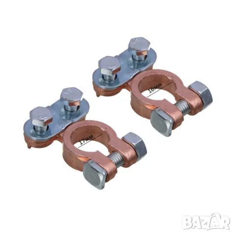 Метални клеми за акумулатор 6 и 12 V, снимка 2 - Аксесоари и консумативи - 55862053