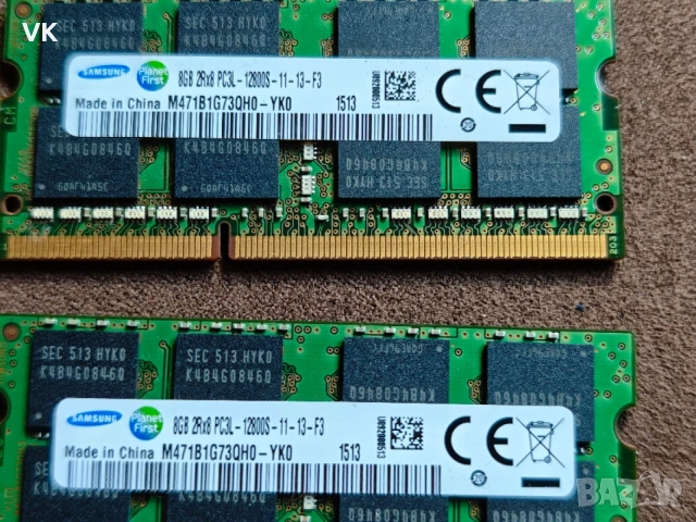 16 RAM памет 2 еднакви 8GB 2Rx8 PC3L-12800A DDR3L, снимка 2 - RAM памет - 56259253