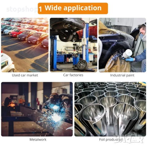  Дебеломер за боядисване на автомобили с Fe и NFe сонда и LCD дисплей с черна светлина за автомобилн, снимка 2 - Аксесоари и консумативи - 53323885