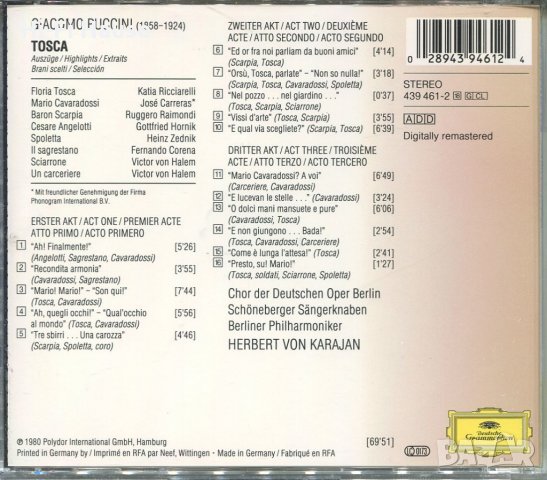 Tosca-Giacomo Puccini, снимка 2 - CD дискове - 34576042