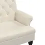 vidaXL Пейка с облегалка, 120x62x75,5 см, лен, снимка 6