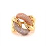 Златен дамски пръстен 8,60гр. размер:58 14кр. проба:585 модел:16604-3, снимка 1 - Пръстени - 40633092