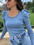 Уникална блузка с колие , снимка 1 - Блузи с дълъг ръкав и пуловери - 41913069