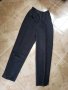 Висока талия черен панталон с ръб, снимка 1 - Панталони - 38751812