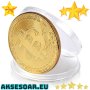 Позлатени биткойн монети за колекция сувенири за познавачи на Bit Coin криптовалутата метална физиче, снимка 10