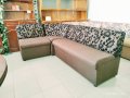 Модулен кухненски ъглов диван Торино с кафява дамаска , снимка 1 - Дивани и мека мебел - 34300769