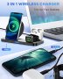 Ново 3в1 безжично зарядно устройство/10W док станция за бързо зареждане , снимка 2
