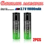 2 бр. нови бързо зареждащи се батерии 18650 с високо качество 9800 mah 3.7V 18650 Li-ion батерия за, снимка 6