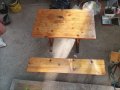 Дървена маса с пейка, снимка 8