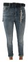 Дамски светлосини дънки на Gudi jeans с аксесоар и колан