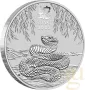 1 унция сребърна монета Австралия Лунар III Змия 2025 , снимка 2