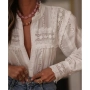 Дамска Бяла риза с английска дантела, снимка 4