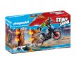 Playmobil - Каскадьорско шоу, Мотоциклет с огнена стена, снимка 1 - Конструктори - 39166734