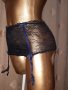 Hunkemoller L Широк дантелен колан с жартиери в черно и тъмно синьо , снимка 4