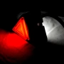 1бр. мини триъгълно ЛЕД LED рогче НЕОН , червено-бяло 12-24V, снимка 3