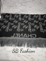 Chanel плътен шал сиво/черен, снимка 3