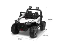 Офроуд акумулаторен автомобил BLAZE, Бял– 4x4, до 35кг., с дистанционно и LED, снимка 18