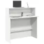 vidaXL Рецепционно бюро, бяло, 100x50x103,5 см, инженерно дърво, снимка 2