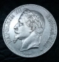 5 франка 1868 година Наполеон lll Франция сребро, снимка 8