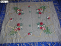 покривки за маса на една кука Бродирана покривка с цветя Тишлайфери Карета, снимка 2