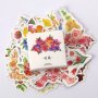 45 бр цвете цветя самозалепващи лепенки стикери за украса декор картонена торта ръчна, снимка 1 - Други - 42294381