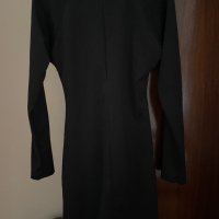 Официална черна рокля с дълъг ръкав и цип на гърба , снимка 2 - Рокли - 42014738