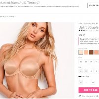 Victoria Secret Push-up Strapless Bra 32D/70D​/S, снимка 15 - Бельо - 33993154