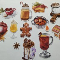 Изрязани елементи от картон Delicious Christmas 12 бр - R057, снимка 3 - Други - 42589179