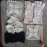 Плетива, ръкавици на една кука, снимка 1 - Декорация за дома - 41230226