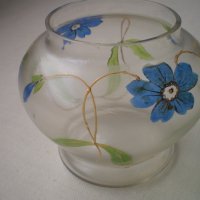 19 ти век стъклена ваза с имайл  , снимка 1 - Други ценни предмети - 41819072