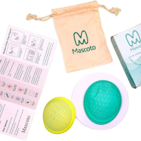 Mascoto® Комплект от 2 менструални чашки чаши за многократна употреба от медицински силикон + чанта, снимка 2 - Други - 44747656