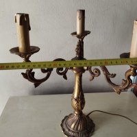 Барокова настолна лампа тип свещник, снимка 5 - Настолни лампи - 41773339