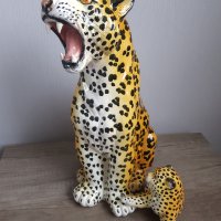 Красив голям порцеланов леопард с малкото си, снимка 2 - Антикварни и старинни предмети - 35927040